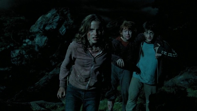 Emma Watson, Rupert Grint, and Daniel Radcliffe in Harry Potter and the Prisoner of Azkaban