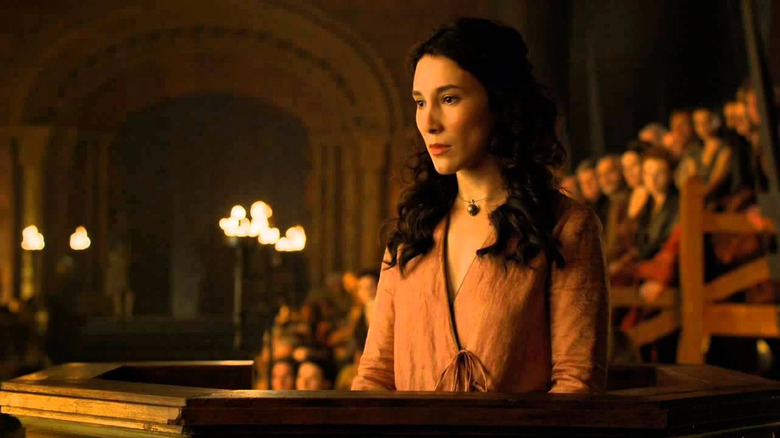 Shae taking the stand at Tyrion's trial in Game of Thrones