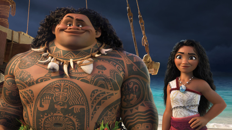 Maui de Dwayne Johnson y Moana de Auli'i Cravalho parecen confiados en Moana 2