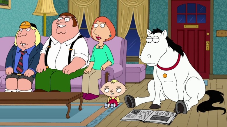 Family Guy, the Griffin family except they're British