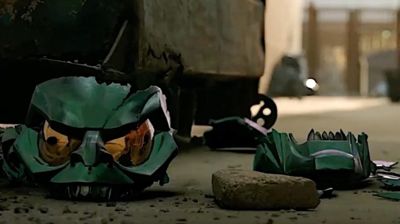 Broken Green Goblin Mask in Spider-Man in Spider-Man: No Way Home