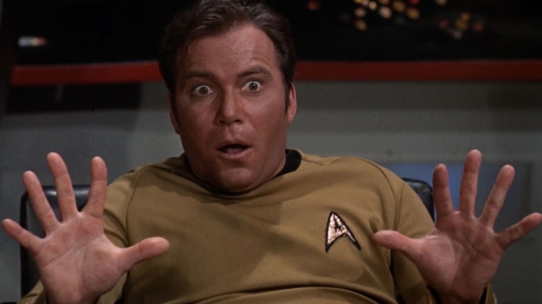 Captain Kirk is surprised in Star Trek