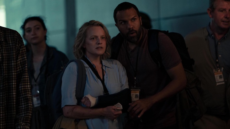 Elisabeth Moss and O-T Fagbenle in The Handmaid's Tale