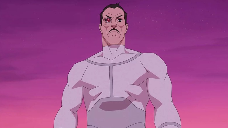 General Kregg, as voiced by Clancy Brown, rocks a pencil-thin mustache in Invincible