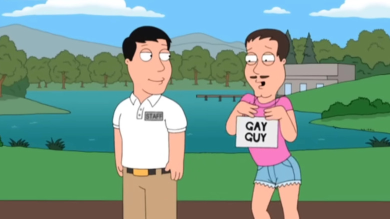 Aconversion camp counselor and Harry the Homosexual in Family Guy