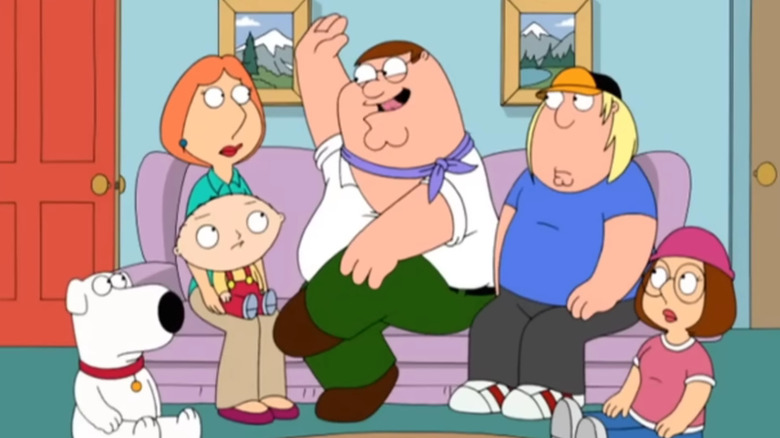 Gay Peter with his family in Family Guy