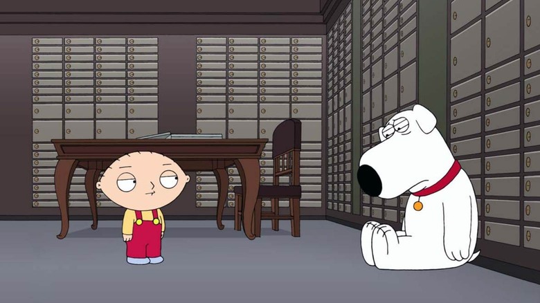 Stewie looking at depressed Brian