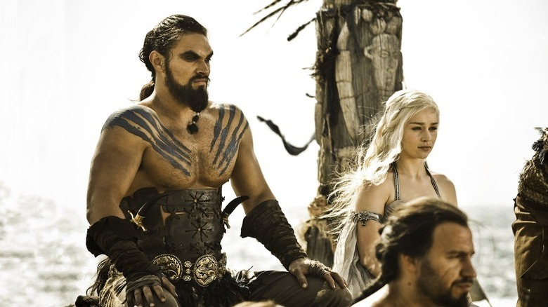 Khal Drogo dan Daenerys di pernikahan Game of Thrones mereka