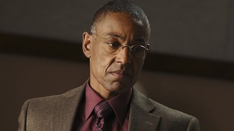 Gus Fring looking angry in Breaking Bad