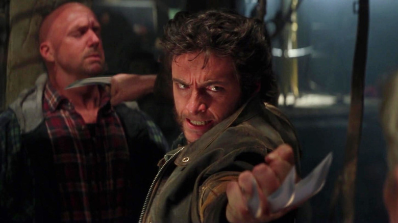 Hugh Jackman as Wolverine wielding his claws in X-Men (2000)