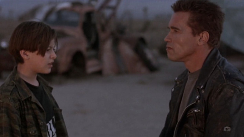 John Connor and the T-800 in Terminator 2 Judgment Day 