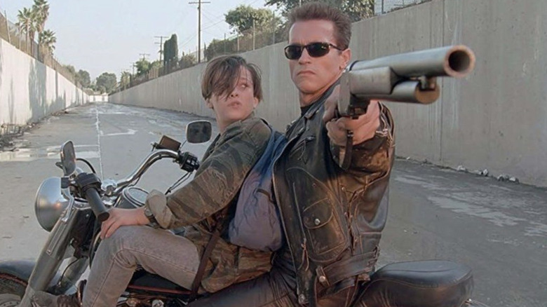 John Connor and the T-800 in Terminator 2 Judgment Day 