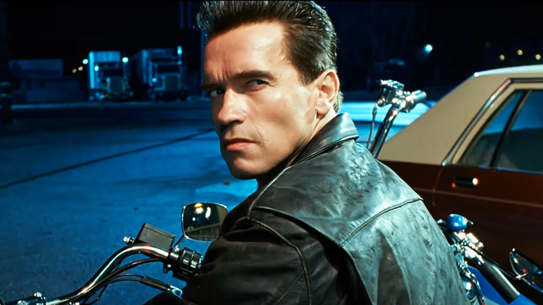 Arnold Schwarzenegger glaring in Terminator 2: Judgement Day