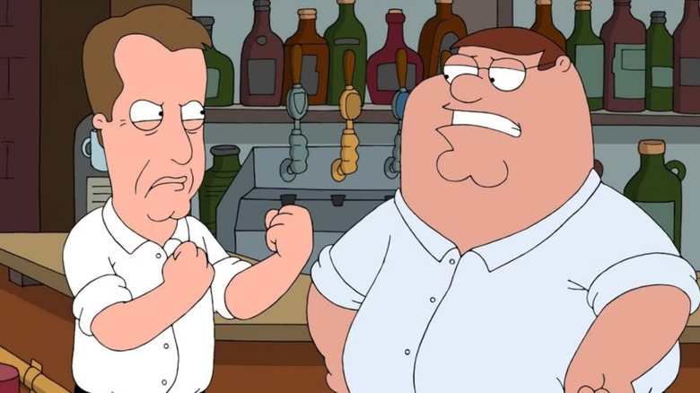 Family Guy, James Woods threatening to fight Peter Griffin