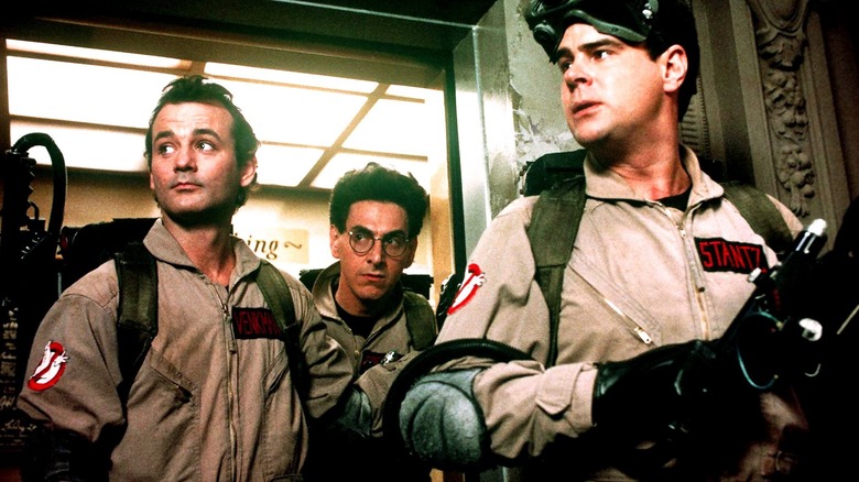 Bill Murray, Harold Ramis, and Dan Aykroyd in the original "Ghostbusters"