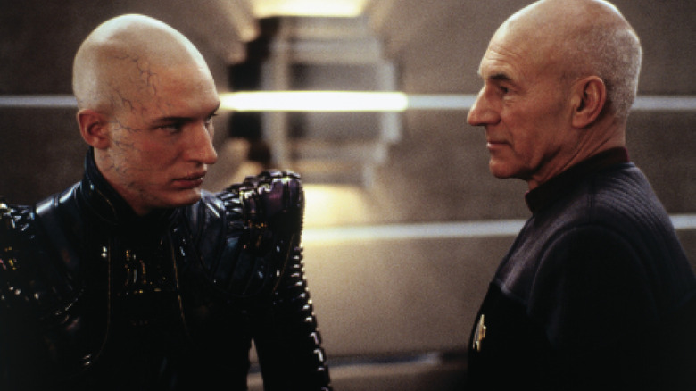 Shinzon eyeballing Captain Picard.