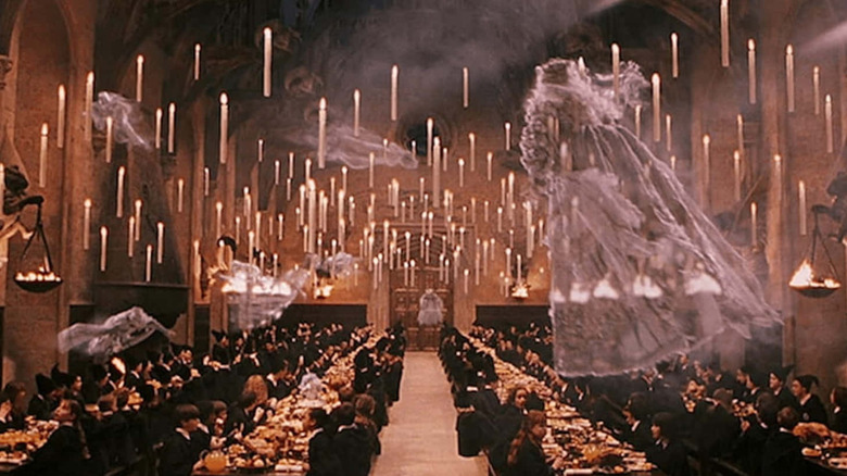 Harry Potter and the Sorcerer's Stone, the ghosts in the Hogwarts dining hall