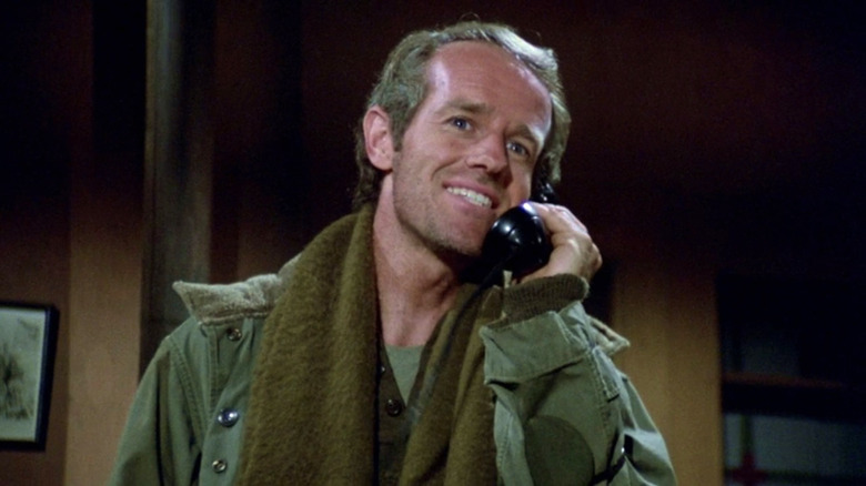 Mike Farrell as B.J. Hunnicutt talking on the phone in M*A*S*H