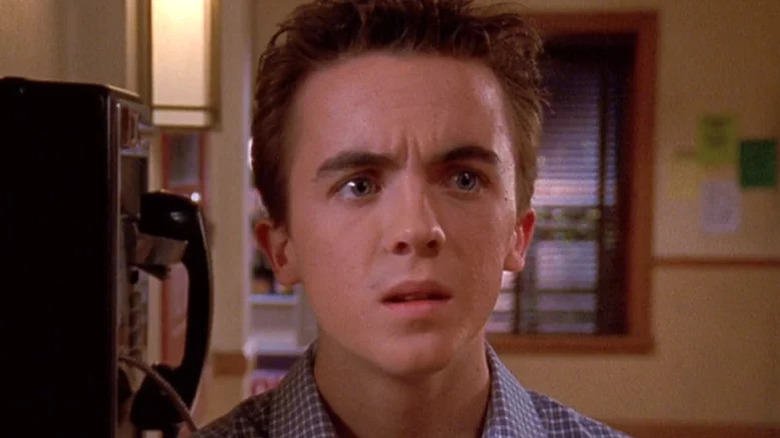 Frankie Muniz's Malcolm looking surprised on Malcolm in the Middle