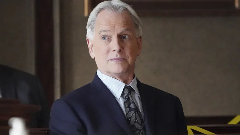 Mark Harmon's Leroy Jethro Gibbs wearing a suit on NCIS