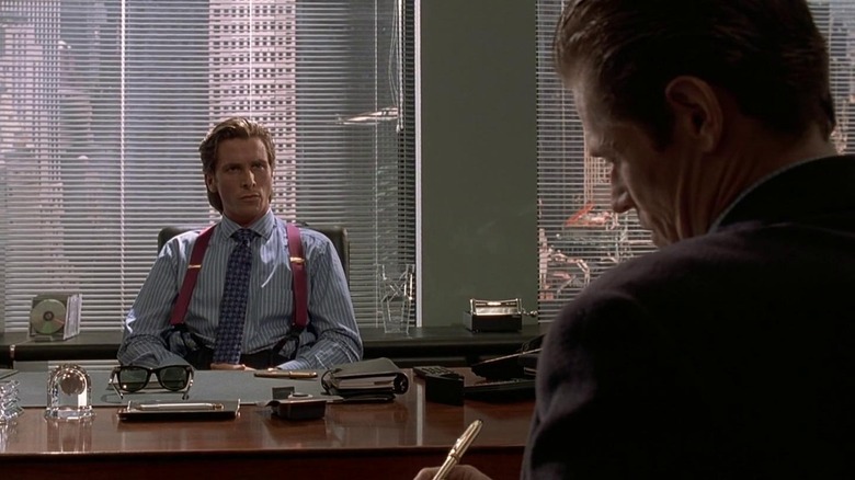 Christian Bale and Willem Dafoe in American Psycho