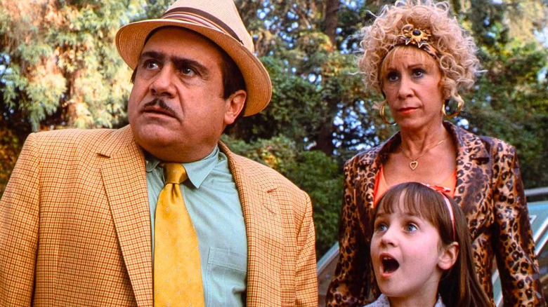 Matilda and her horrible parents in Matilda