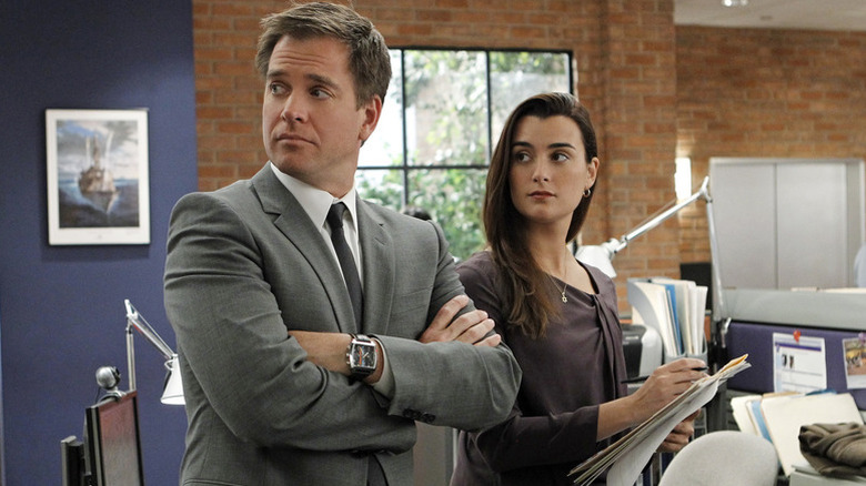 Anthony Dinoco and Ziva David stand side by side of NCIS