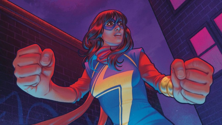 Ms. Marvel comic book cover art