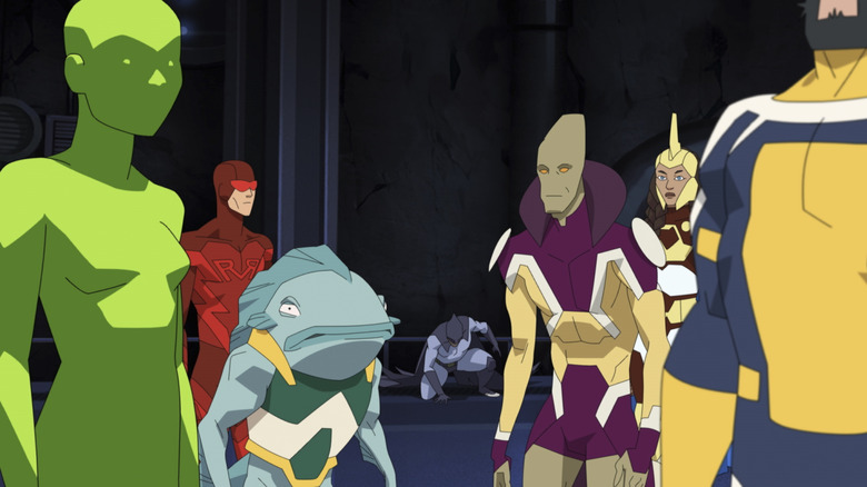 The Guardians of the Globe assemble at their base in Invincible