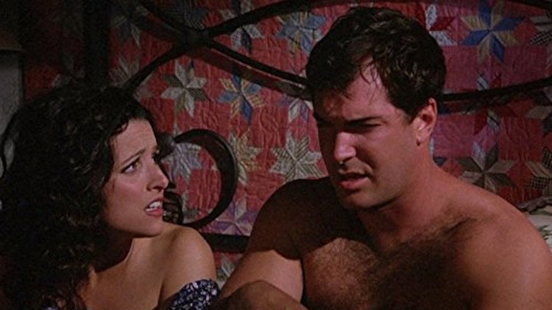 Elaine and Puddy experience dysfunction in bed in Seinfeld