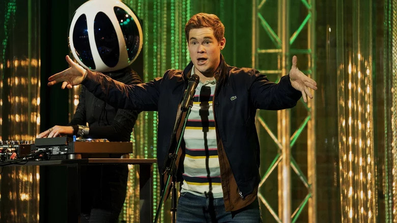 Adam DeVine as Bumper singing on Bumper in Berlin