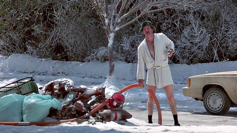 Randy Quaid empties the tank as Cousin Eddie in National Lampoon's Christmas Vacation