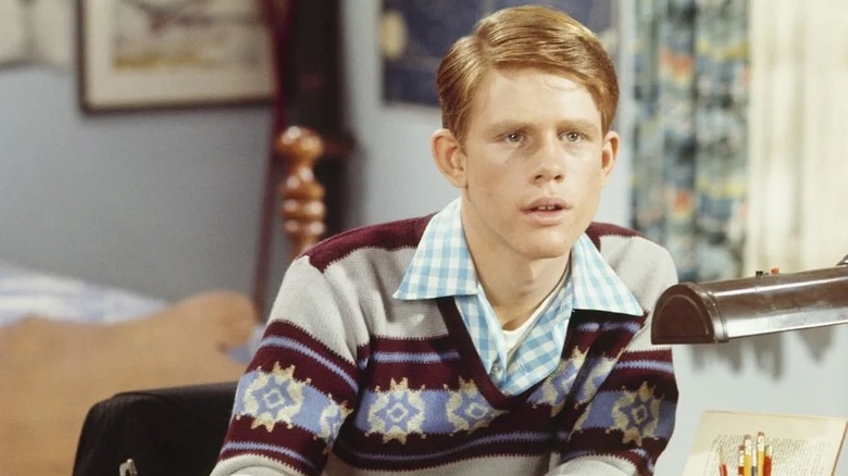 Ron Howard is studying in tough learning like Richie Cunning on Happy Days