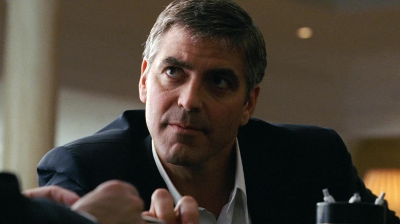 Danny Ocean looking up in Ocean's Twelve