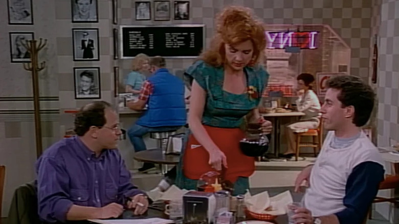 Seinfeld, George, the waitress, and Jerry