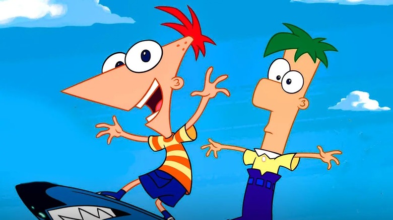 Phineas and Ferb enjoying their summer vacations