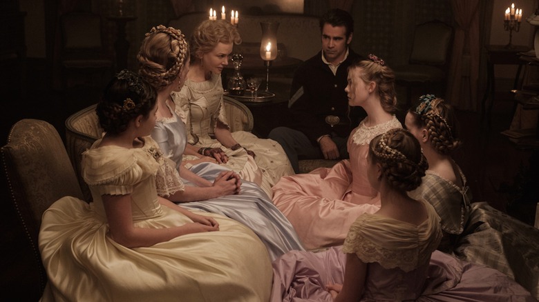 John conversing with Martha and her wards in 2017's The Beguiled