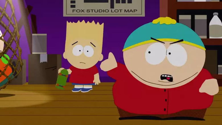 Bart Simpson and Cartman on South Park