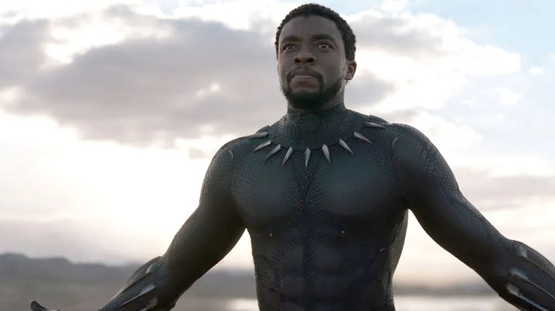 Chadwick Boseman as Black Panther in Avengers: Infinity War