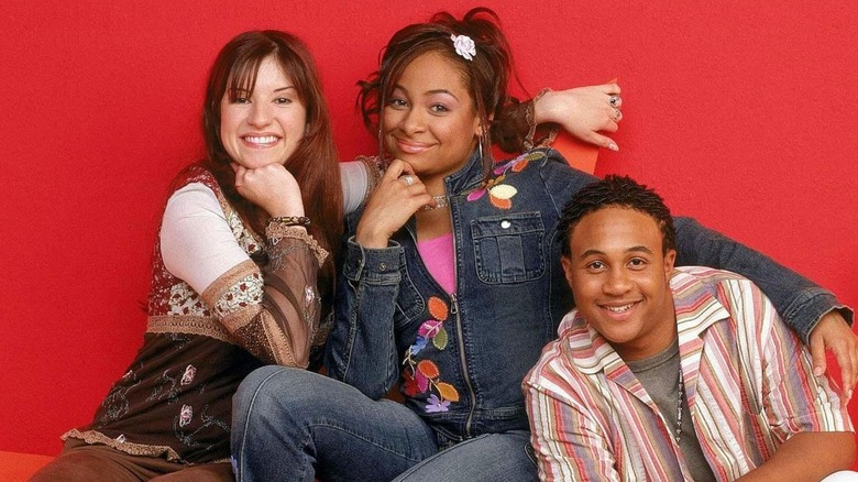 Raven-Symoné's Raven, Anneliese van der Pol's Chelsea, and Orlando Brown's Eddie Thomas in promo art for That's So Raven