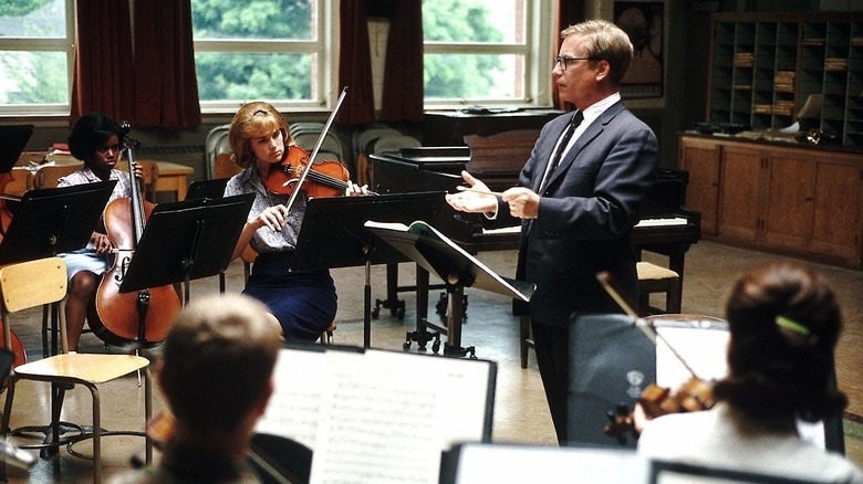 Mr. Holland teaching a music class.