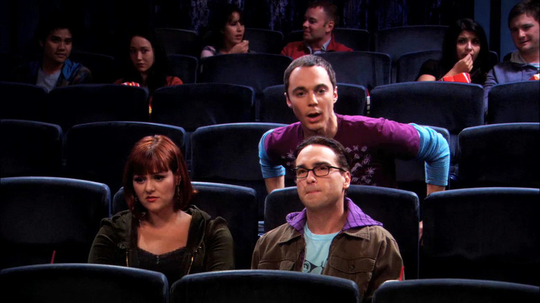 Sheldon and Leonard at the movies in The Big Bang Theory