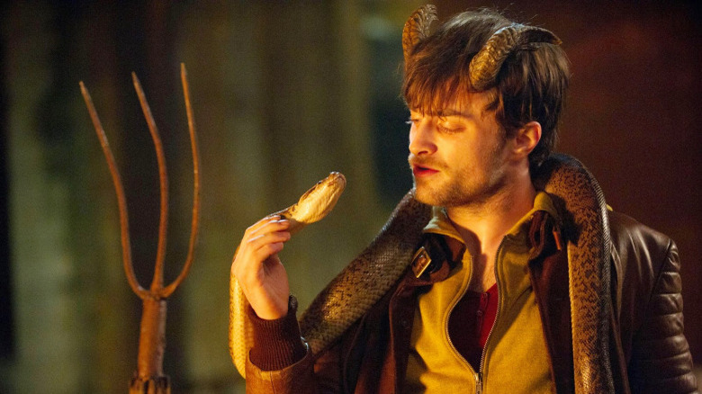 Daniel Radcliffe with a snake in Horns