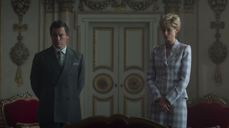 Dominic West and Elizabeth Debicki in The Crown