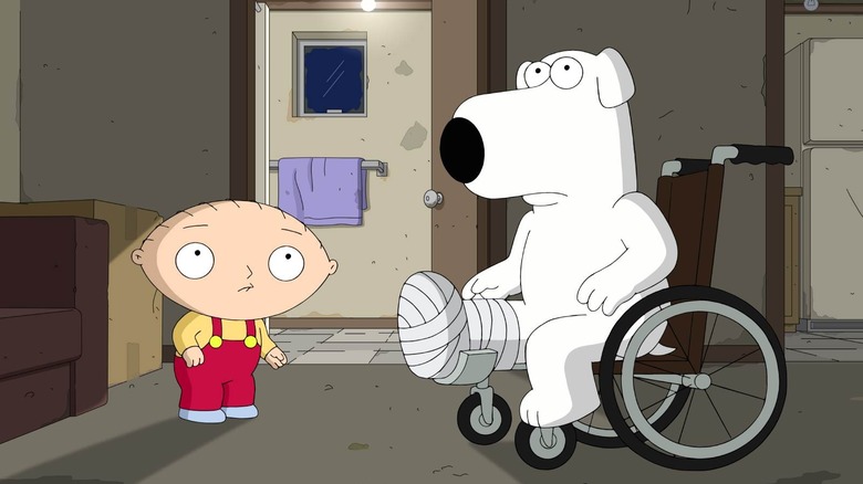 Stewie and Brian spoofing Rear Window