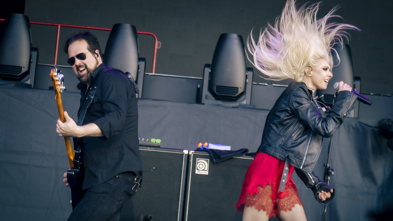 The Pretty Reckless playing on stage