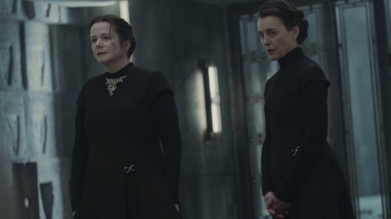 Emily Watson as Valya Harkonnen and Olivia Williams as Tula Harkonnen in Dune Prophecy