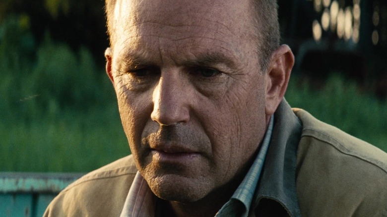 Kevin Costner's Jonathan Kent in Man of Steel looking forlorn