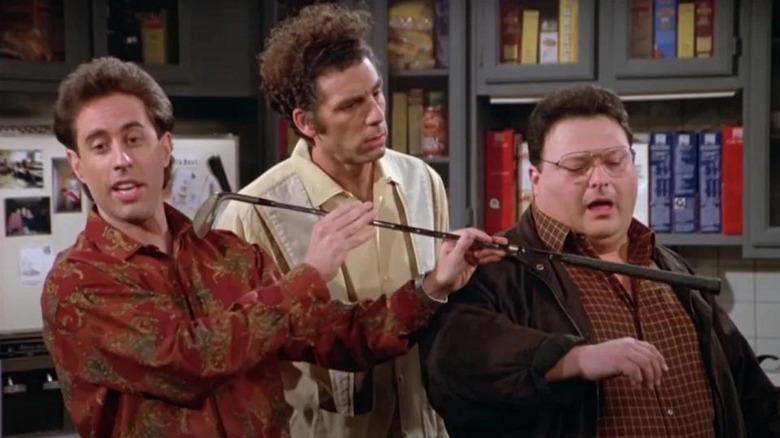 The Seinfeld gang re-stages a spitting attack