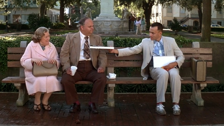 Forrest Gump handing chocolates